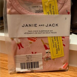 Janie and Jack Pink Nutcracker Two-Piece Pajama Set